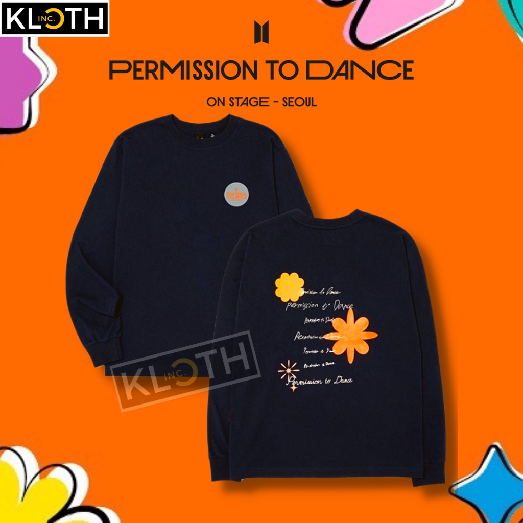 [PTD] Kaos Sweater Jimin BTS Permission To Dance On Stage Seoul 2 Concert Logo Silver Cotton Premium