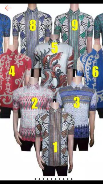 Bswart Batik Hrb026 Kenongo Hem Pendek Padi Pekalongan M L Xl Batik Pria Murah Modern Grosir