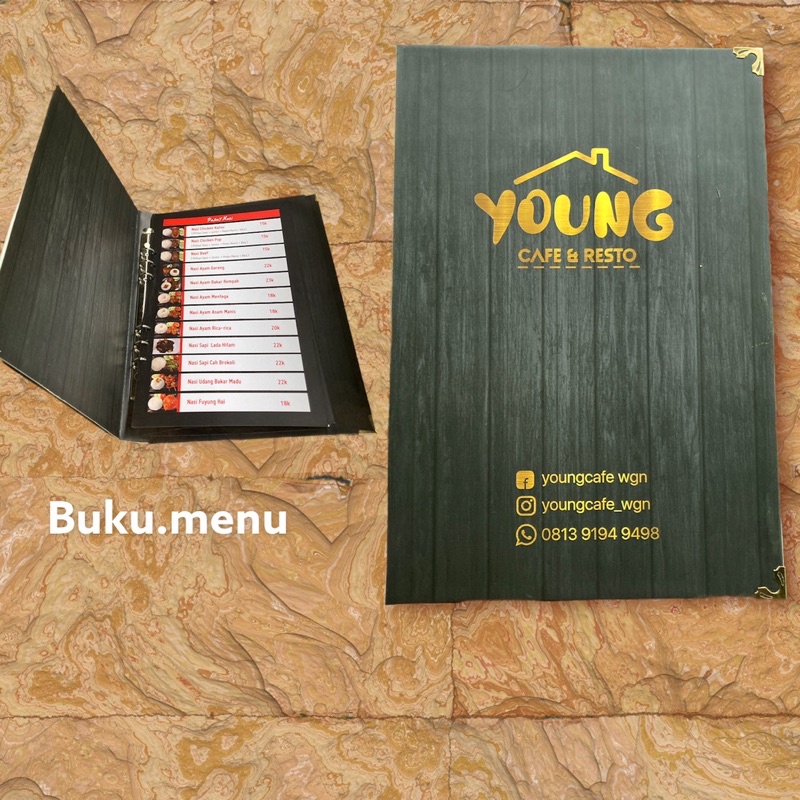 

sampul menu restoran ring binder