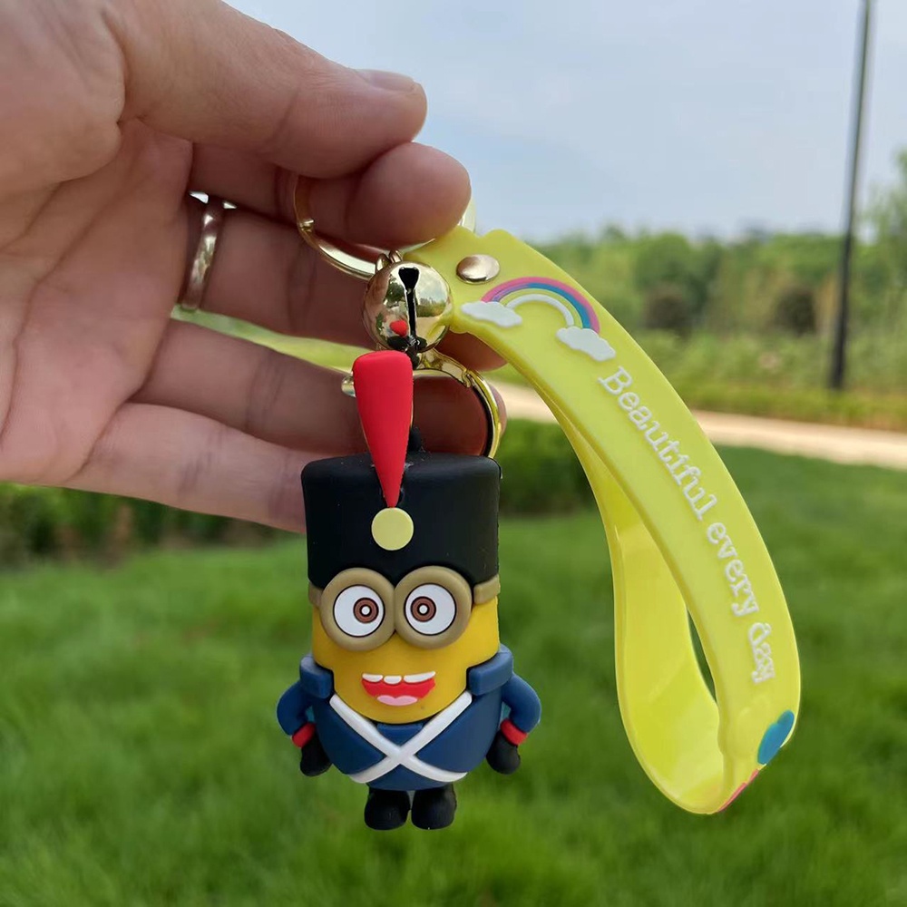 Gantungan Kunci Bentuk Boneka Minion Warna Kuning Untuk Hadiah Pasangan