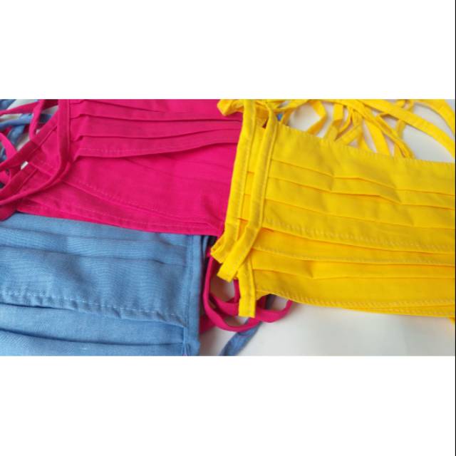 Masker kain Oxford masker hijab tali sambung