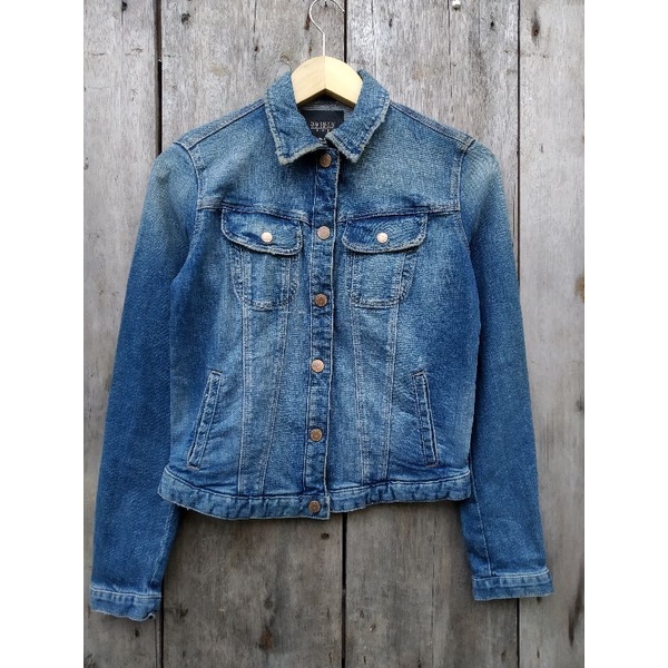 jaket jeans trucker denim zara women size S second bekas