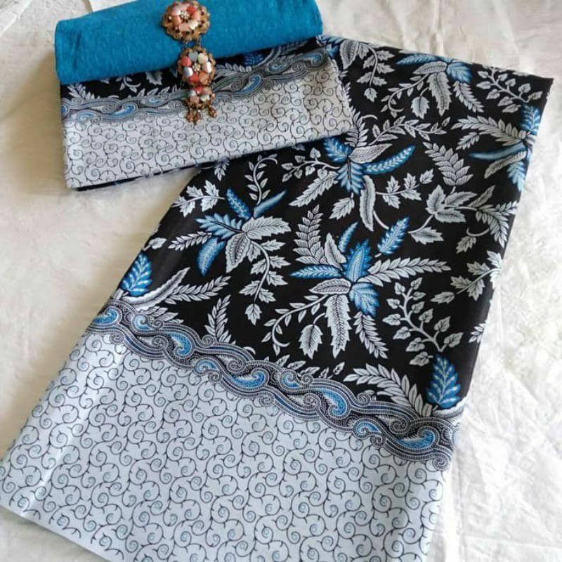 tey-17 Batik Pria ASJ SA HRB026 Kenongo Kemeja Tosca Pendek-Kain 1 meter random