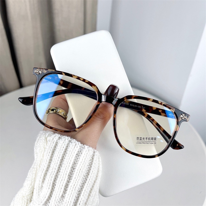 Kacamata Anti Blue Light Bentuk Kotak Oversized TR90 Gaya Korea Untuk Wanita