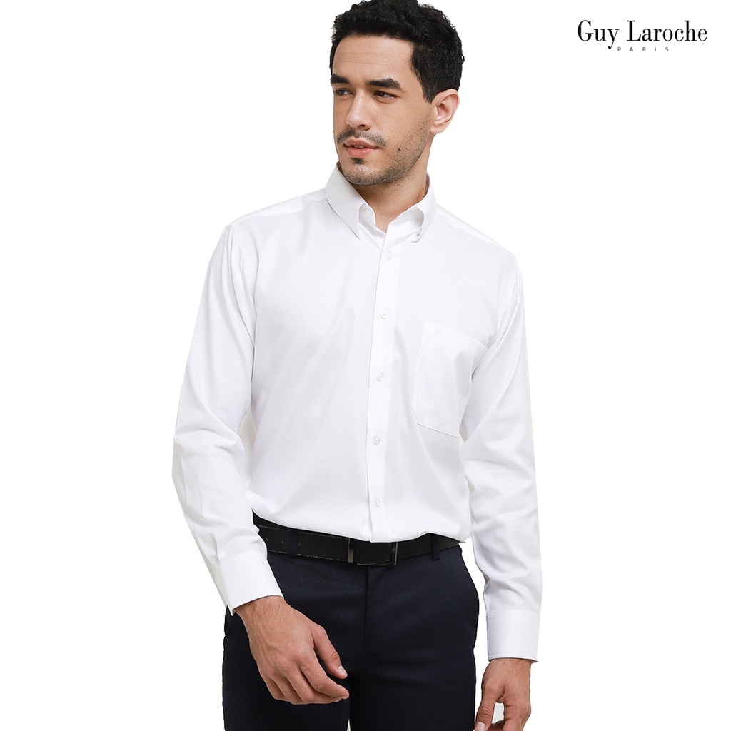 Kemeja Pria Lengan Panjang Guy Laroche Premium Formal Putih