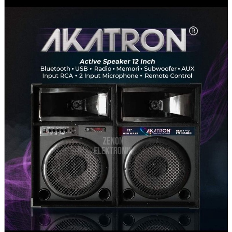speaker aktif 12 inch isi 2 Box akatron maestro terbaik dan murah