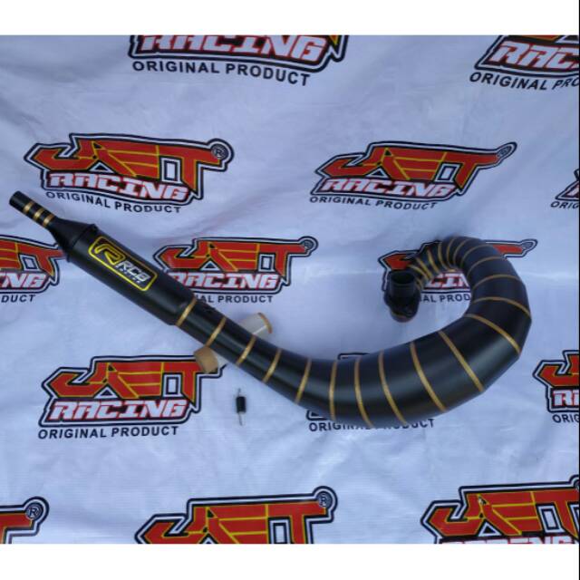 Knalpot Udang Lobster RX King Black Doff Belang merk RCB