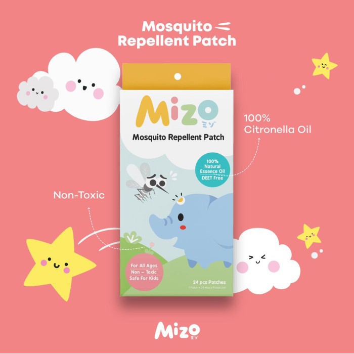 [STICKER] Mizo Mosquito Repellent Sticker Patch - Stiker Anti Nyamuk Bayi isi 24 pcs