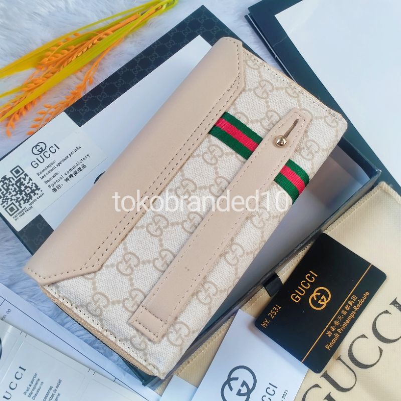 DOMPET PANJANG WANITA G**CI TUTUP MAGNET FREE BOX+PAPERBAG FULLSET