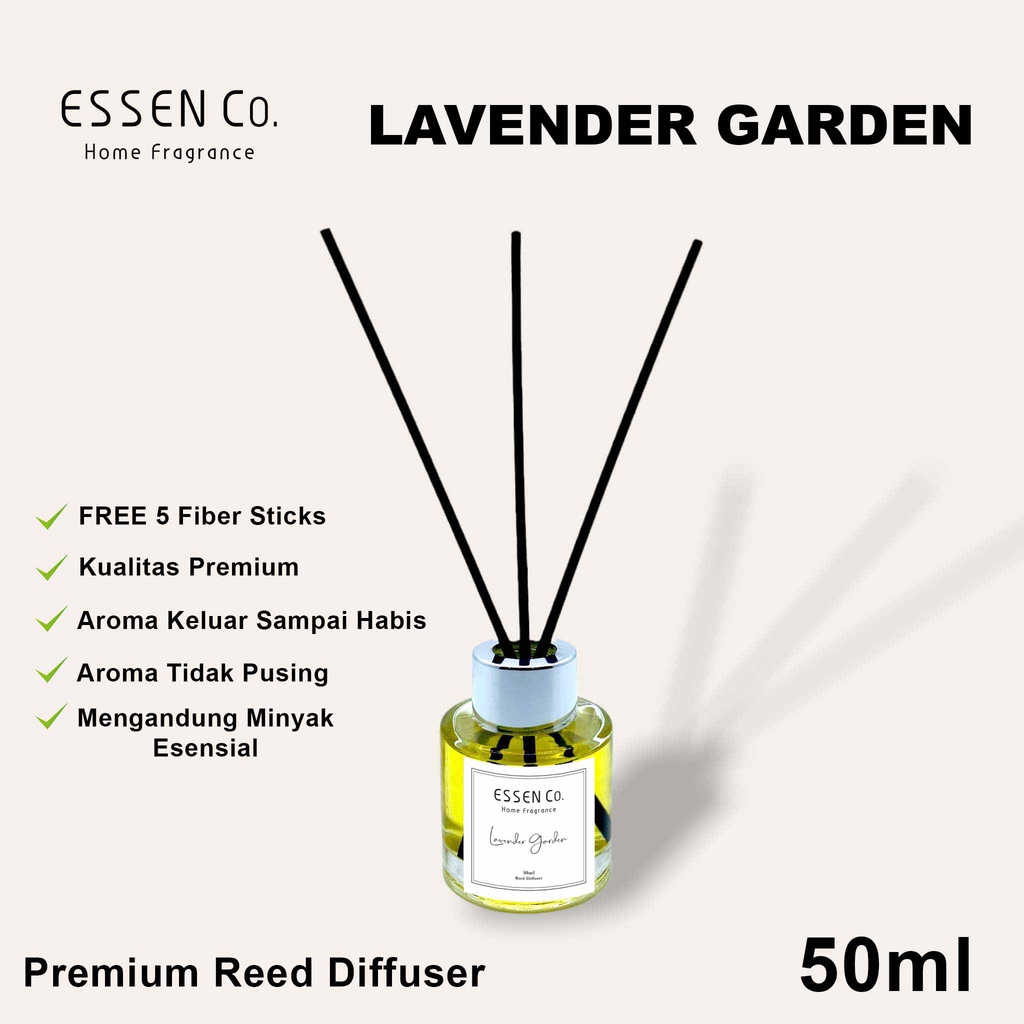 Reed Diffuser Essen Co Lavender Garden Aromaterapi Pengharum Ruangan Aromatherapy