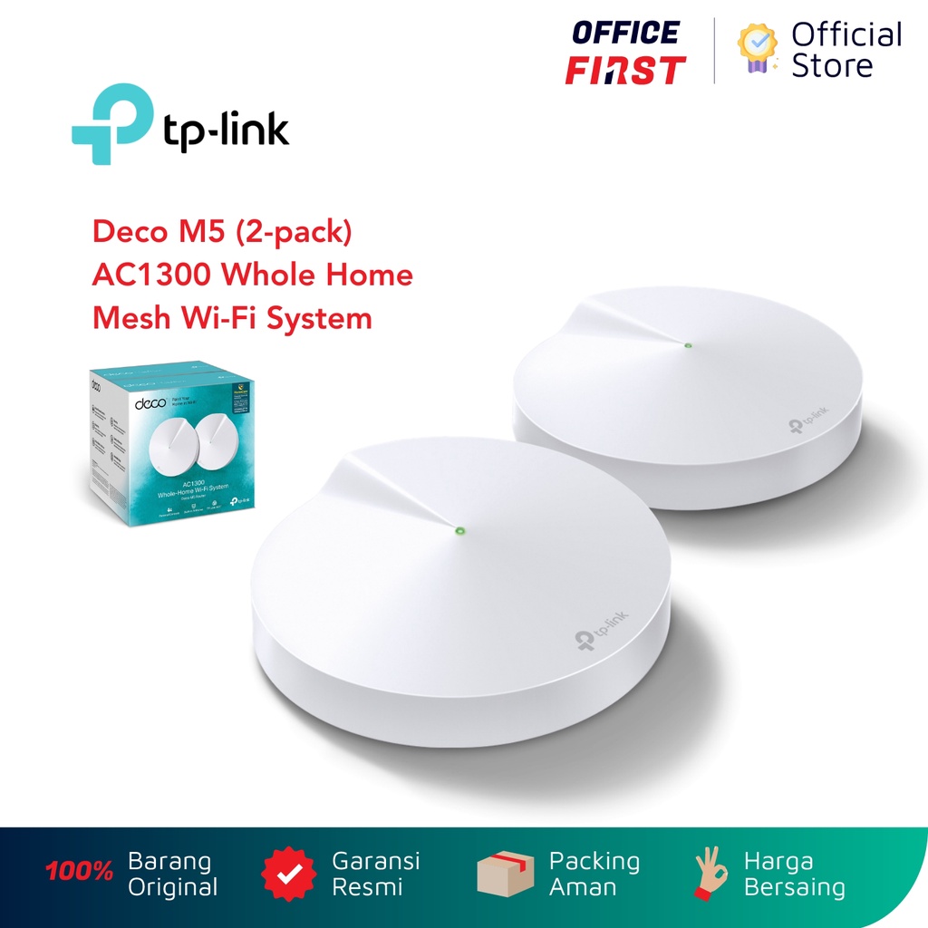 TP-Link Deco M5 AC1300 Whole Home Mesh WiFi System 2 pack Router