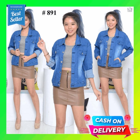 Jeans Wanita Green Polos Solid Bodyfit Levis Cod Jaket Biondy Denim Hijau Army Slimfit Cewek Crop Te