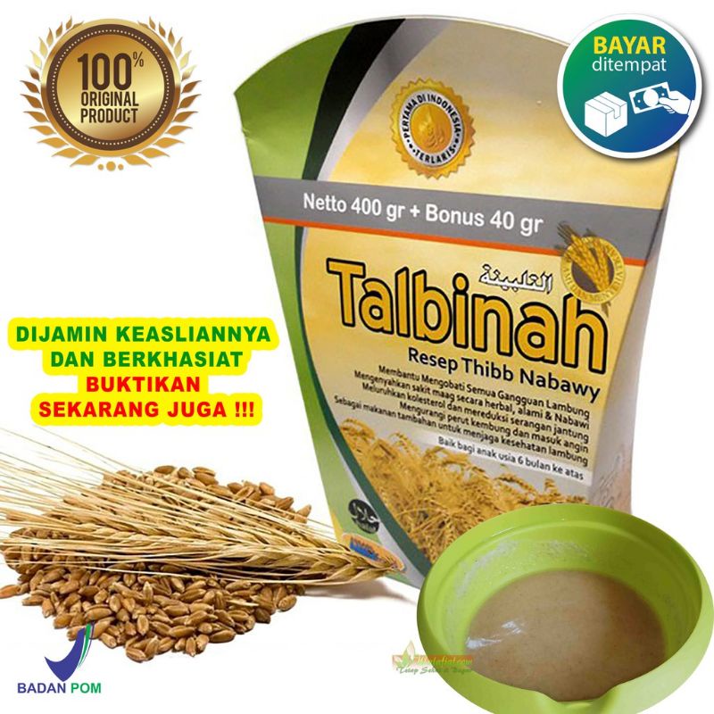 

TALBINAH Tepung Gandum Asam Lambung Maag 400GRAM FREE 40GRAM THERAPHY MAAG GERD DAN ASAM LAMBUNG
