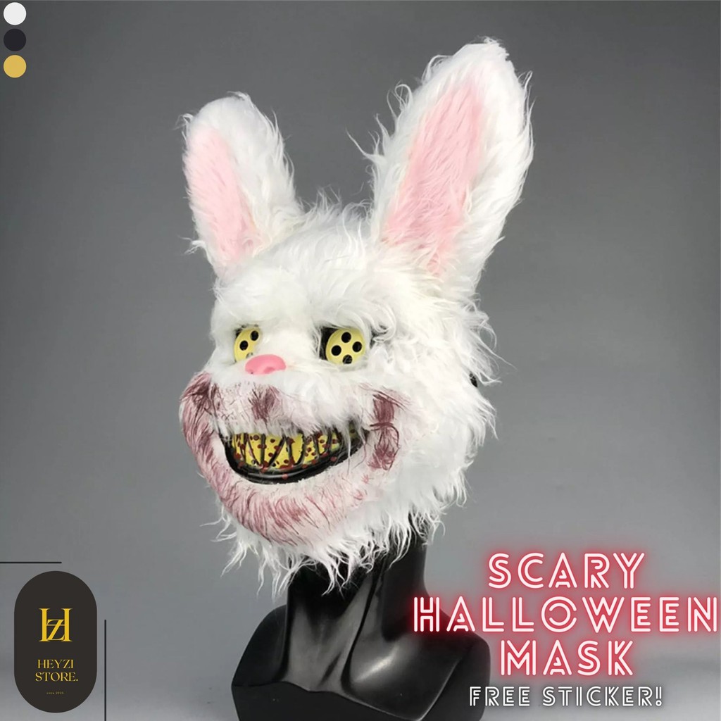 Topeng Seram Halloween Kelinci Topeng Pesta Topeng Prank Free Sticker