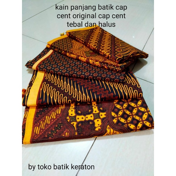 Kain Batik Panjang Soloan Halus Asli  Cap Cent 100%handmade katun