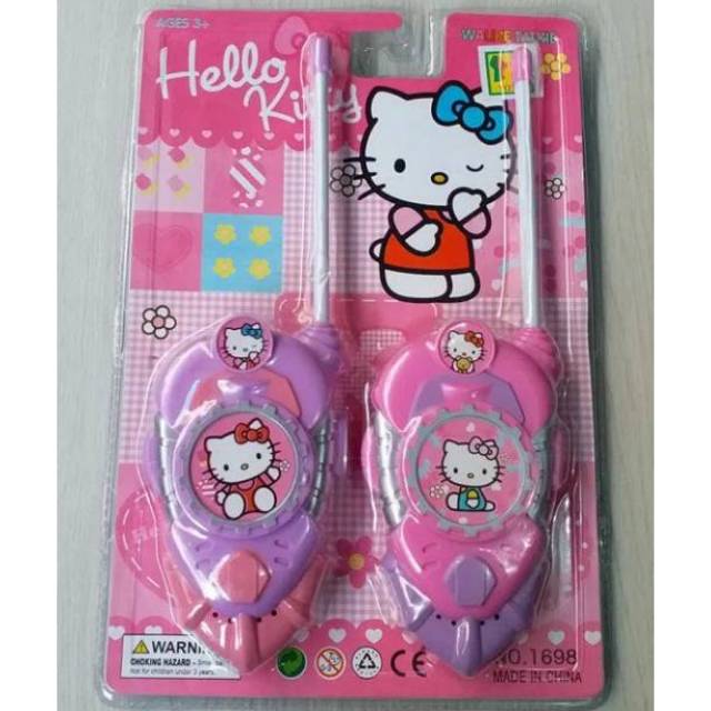 mainan walkie hello kitty - ht anak edukatif - perempuan edukatif