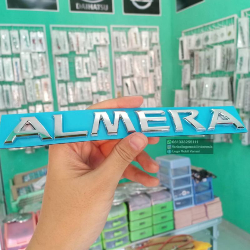 Emblem logo nissan ALMERA ukuran original bagasi belakang nissan