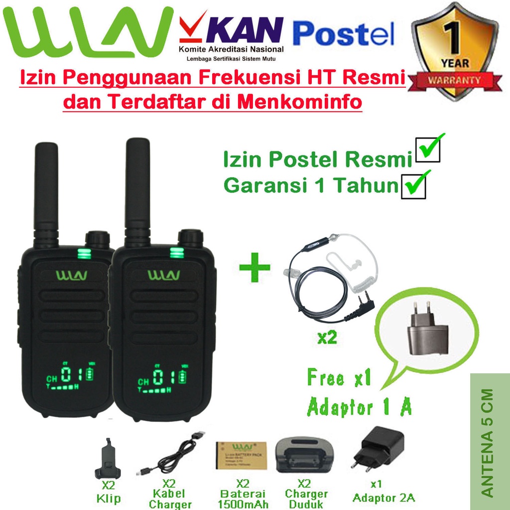 PAKET  HANDSFREE FBI HT WLN KD-C100U LED ISI 2 PCS