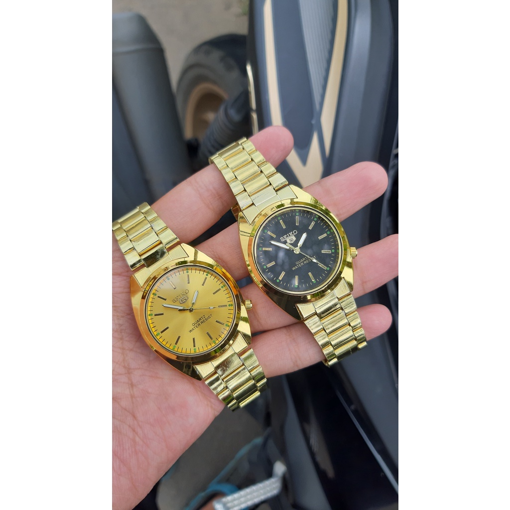 Jam Tangan Rantai Emas Pria Murah HITAM