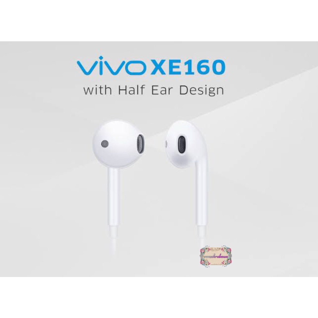 XE160 Headset headsfree earphone Hf ORIGINAL VIVO Y53 y71 y81 y83 Y91c Y91 y93 y20 y30 y50 v7 v9 Y12 y15 V20 JACK 3.5MM SB3098