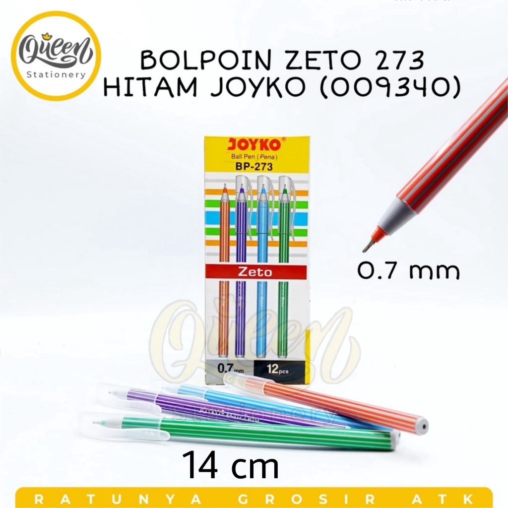 

1 PCS BALLPOINT ZETO 273 HITAM JOYKO / PULPEN MURAH 0.7MM / PENA / BOLPEN / BOLPOIN (009340)