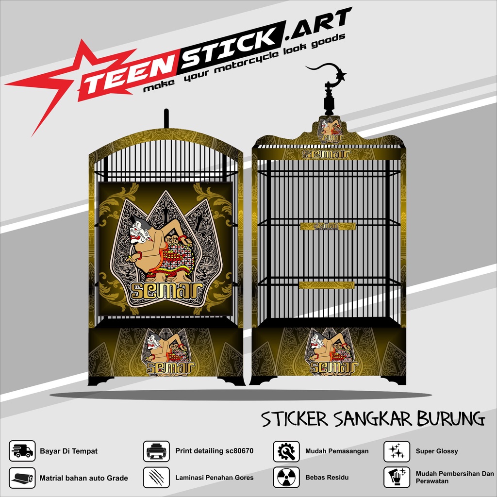 Stiker Decal SANGKAR KOTAK KICAU MANIA Sangkar EBOD JAYA Sangkar ORIQ JAYA Sangkar Kicau MANIA KACER