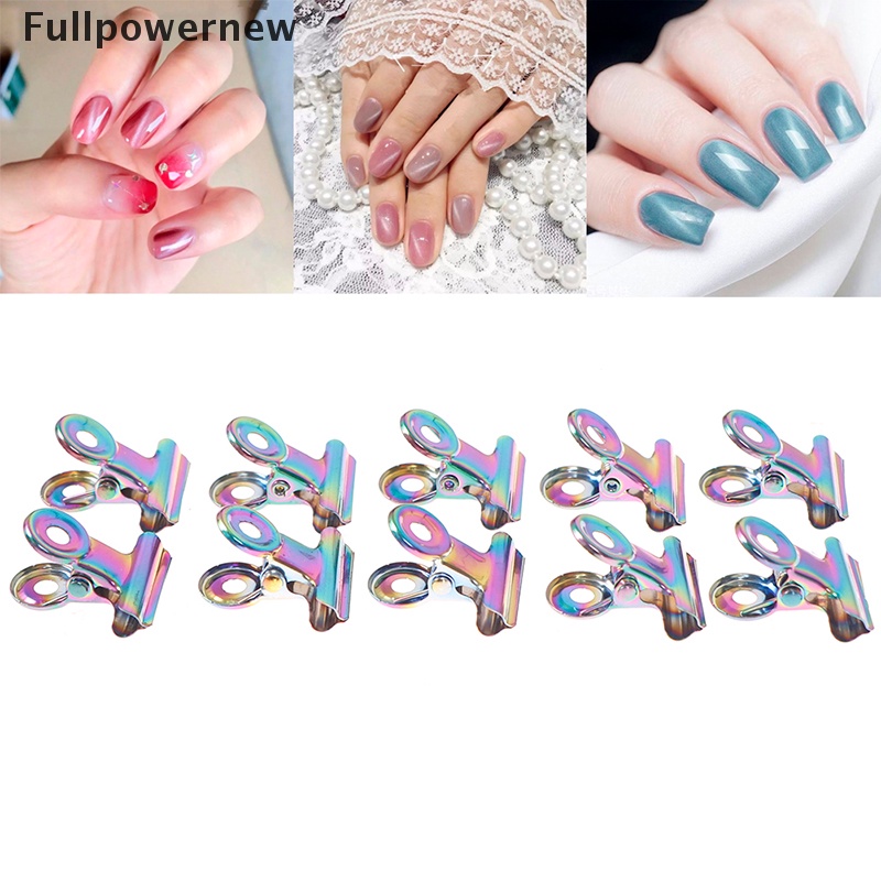 [FULL] 10 Pcs Nail Tips Clip Finger Poly Quick Builder Gel Extension Steel Wrap Tools