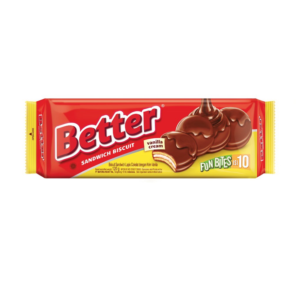 

BISKUIT BETTER SANDWICH FUN BITES VANILLA CREAM 120 gram - 10 x 12 GR