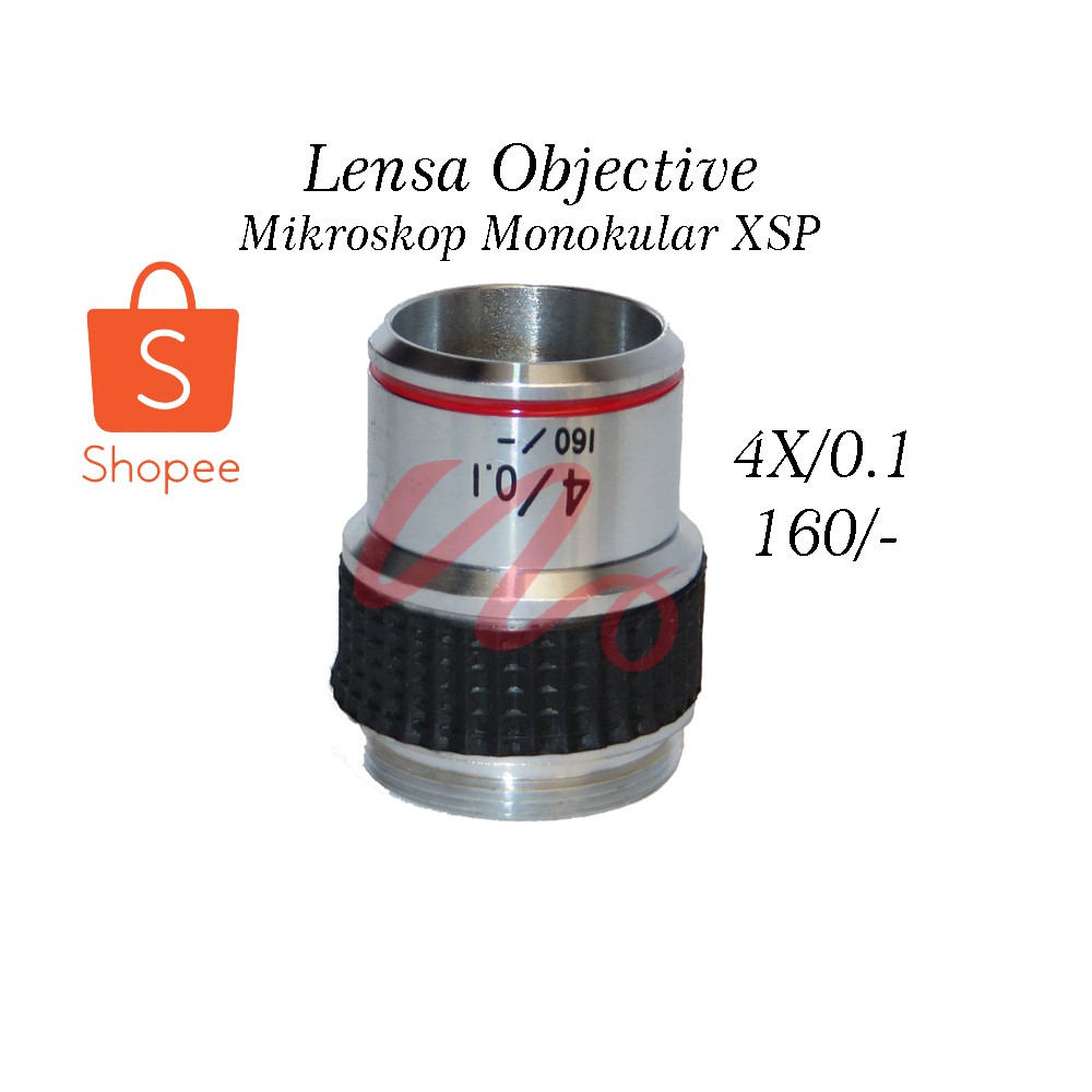 Lensa Objektif 4X Mikroskop Monokular