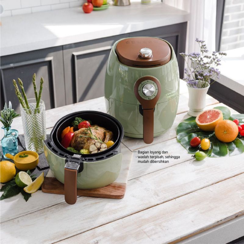Penggorengan Tanpa Minyak Neozen El Zenith Air Fryer Olive