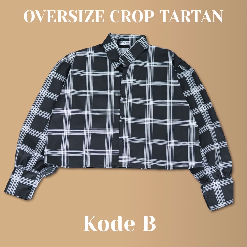 BEFAST - ZFS OOTD Wanita Kemeja Ctop FIFIN / CROP OVERSIZE TARTAN / Kemeja Hem Tartan / Kemeja Crop top Kotak-Kotak / Atasan Lengan Panjang / Kemeja Trendy Wanita Remaja / Terbaru 2022 / Termurah