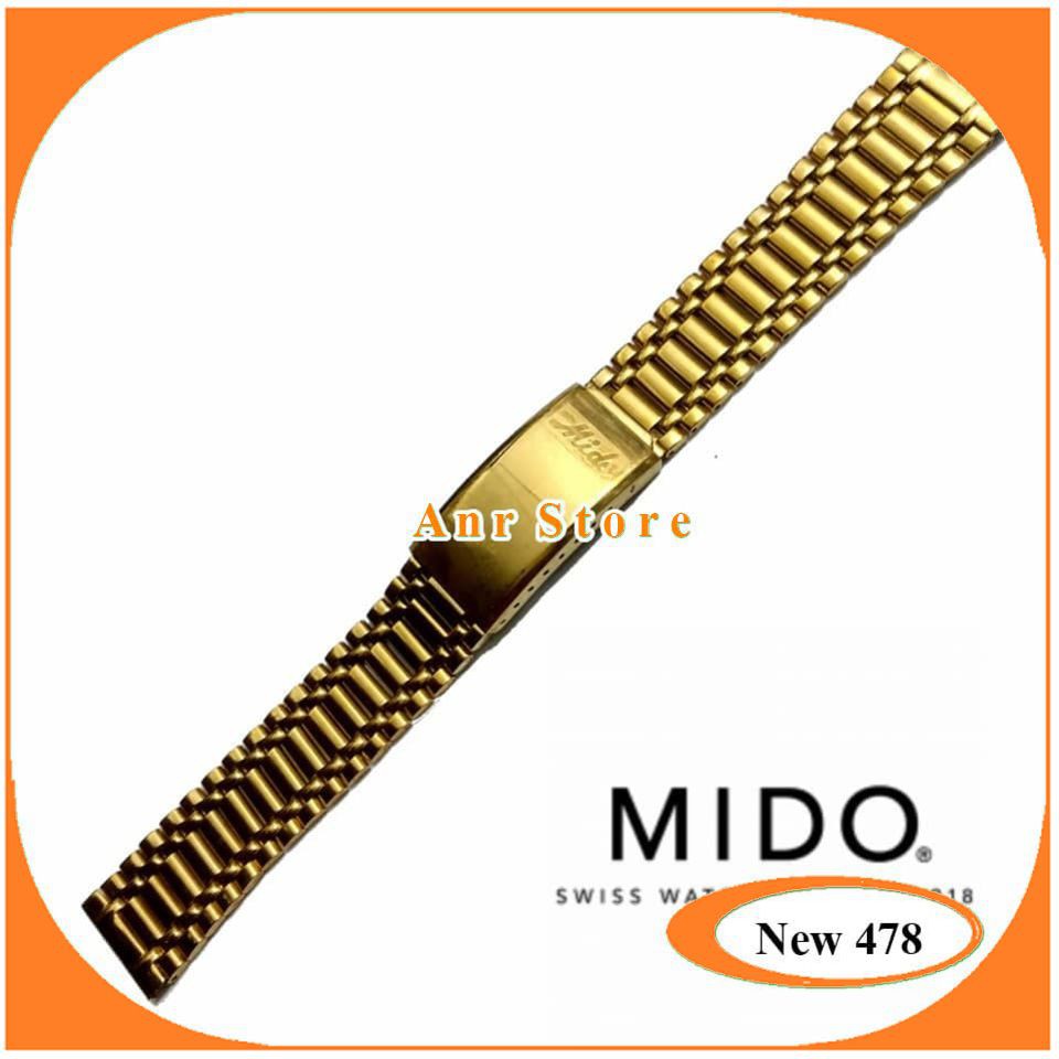 Tali Jam Tangan Rantai Mido Commander Ocean Star Datoday 18 mm Gold