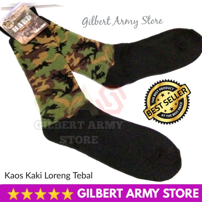 Grosir Kaos Kaki Loreng  PDL Tni Tebal Gilbert Army Store Kaos Kaki Motif Army Terbaru Murah