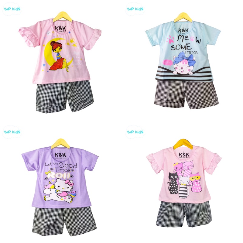 Setelan Anak Perempuan Motif Random