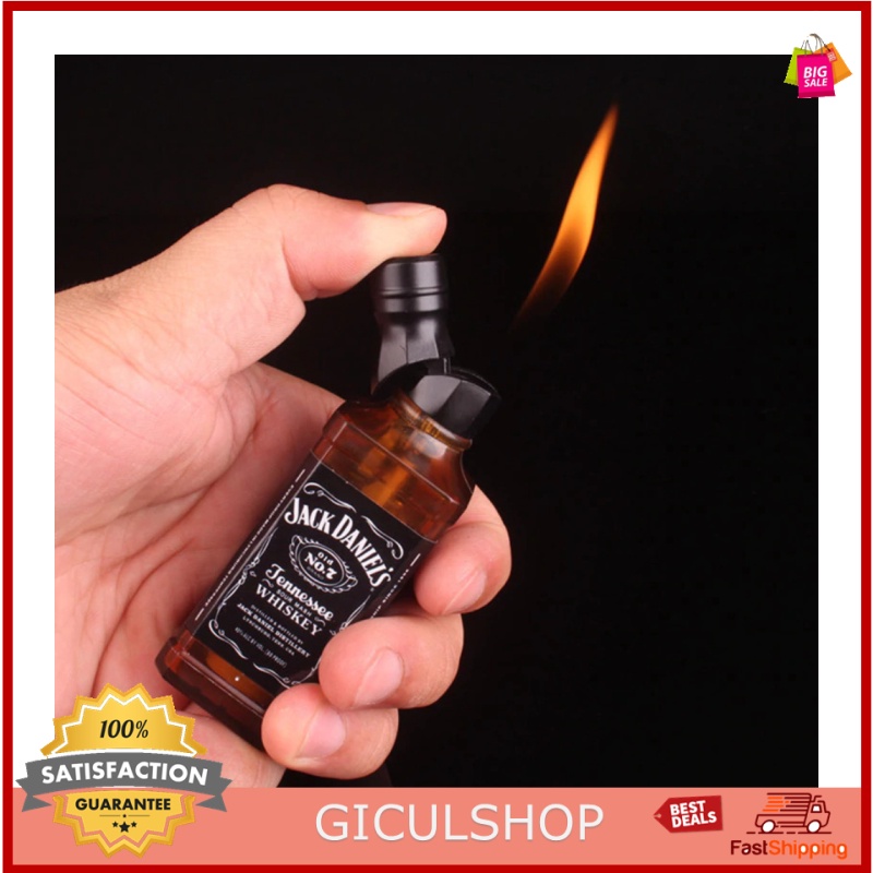 Korek Api Gas Desain Botol Whiskey Jack Daniels