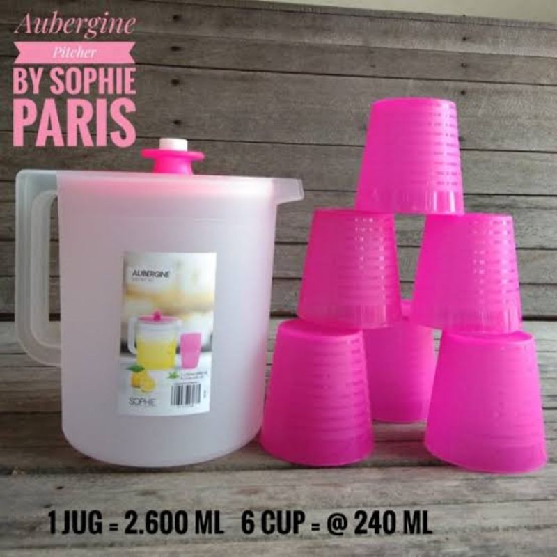 AUBERGINE PITCHER SET 7 SOPHIE PARIS