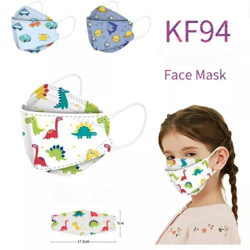 [ ISI 10 PCS ] MASKER ANAK KF94 4PLY IMPORT KARAKTER LAKI-LAKI PEREMPUAN MOTIF BAHAN LEMBUT TEBAL