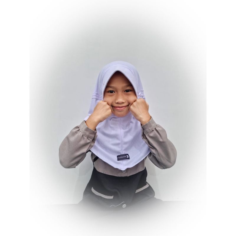✅ Brand BARU ✅ hijab instan serut AZZAZNA TERBARU HIJAB SEKOLAH INSTAN m l xl - kerudung anak sd smp