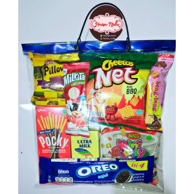 

Paket Snack ulang tahun/paket snack ultah/snack ultah/bingkisan ulang tahun/goodie bag ulang tahun