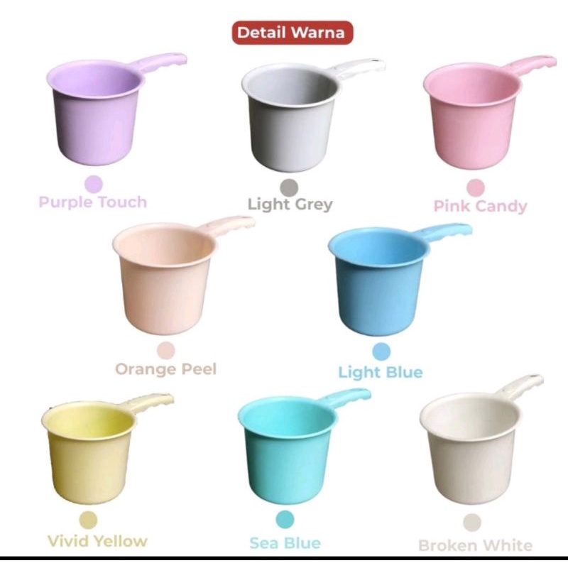 Gayung mandi warna pastel - bak mandi - gayung air