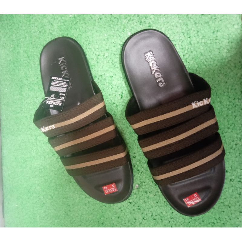 Sendal pria casual santai terbaru murah dewasa sandal slop ban 3 dewasa