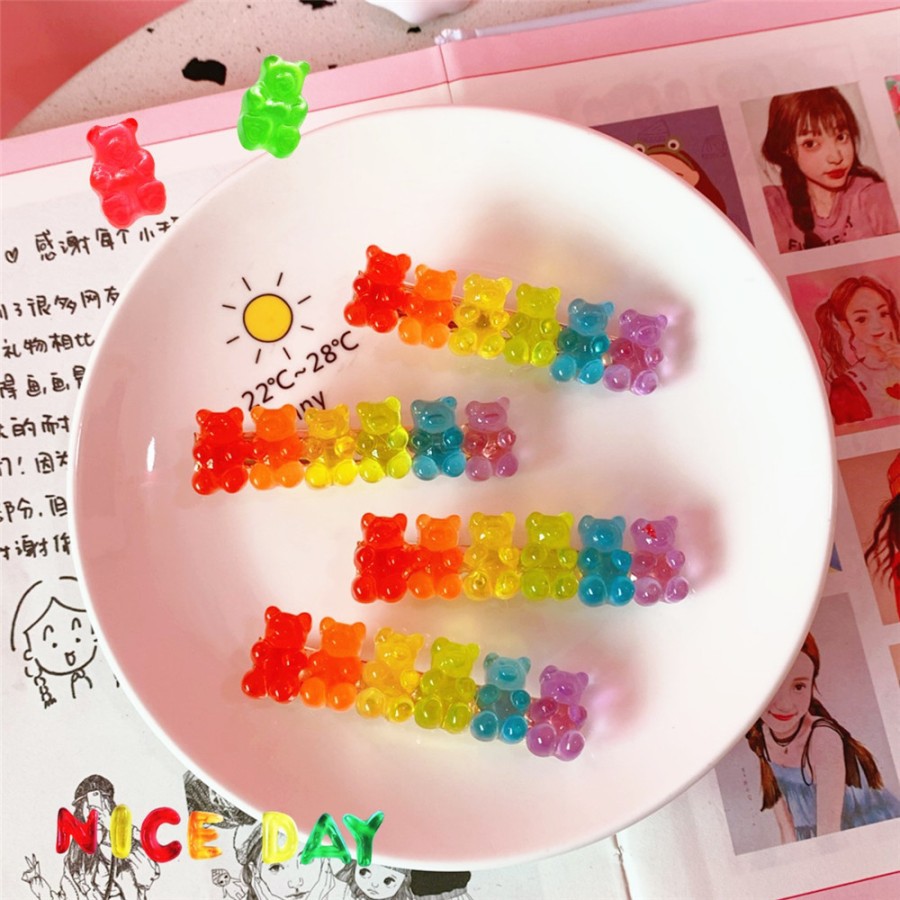 HP-02 jepitan gummy bear gum beruang yupi wanita hairpin jepit rambut