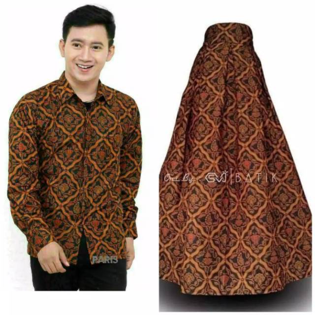 Rok Batik Payung Umbrella Couple Kemeja Sogan Pekalongan