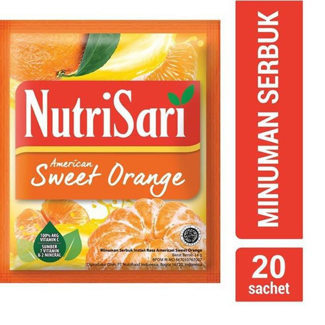 

Best Seller TKK Nutrisari American Sweet Orange 14 g 20's 41 Terlaku.