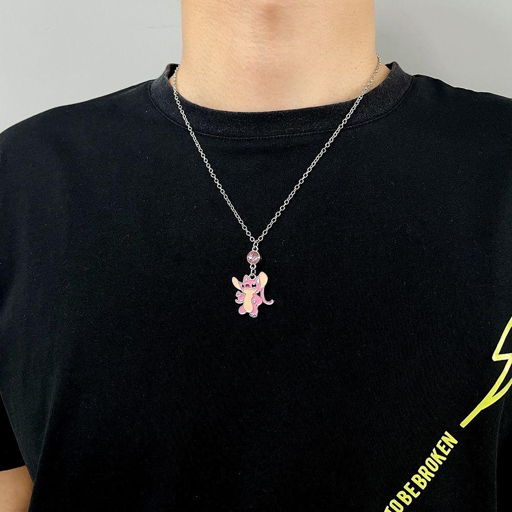 [Elegan] Best Friends Kalung Lucu Sederhana Angel Stitch Gaya Korea Kalung Kartun Kalung Pasangan