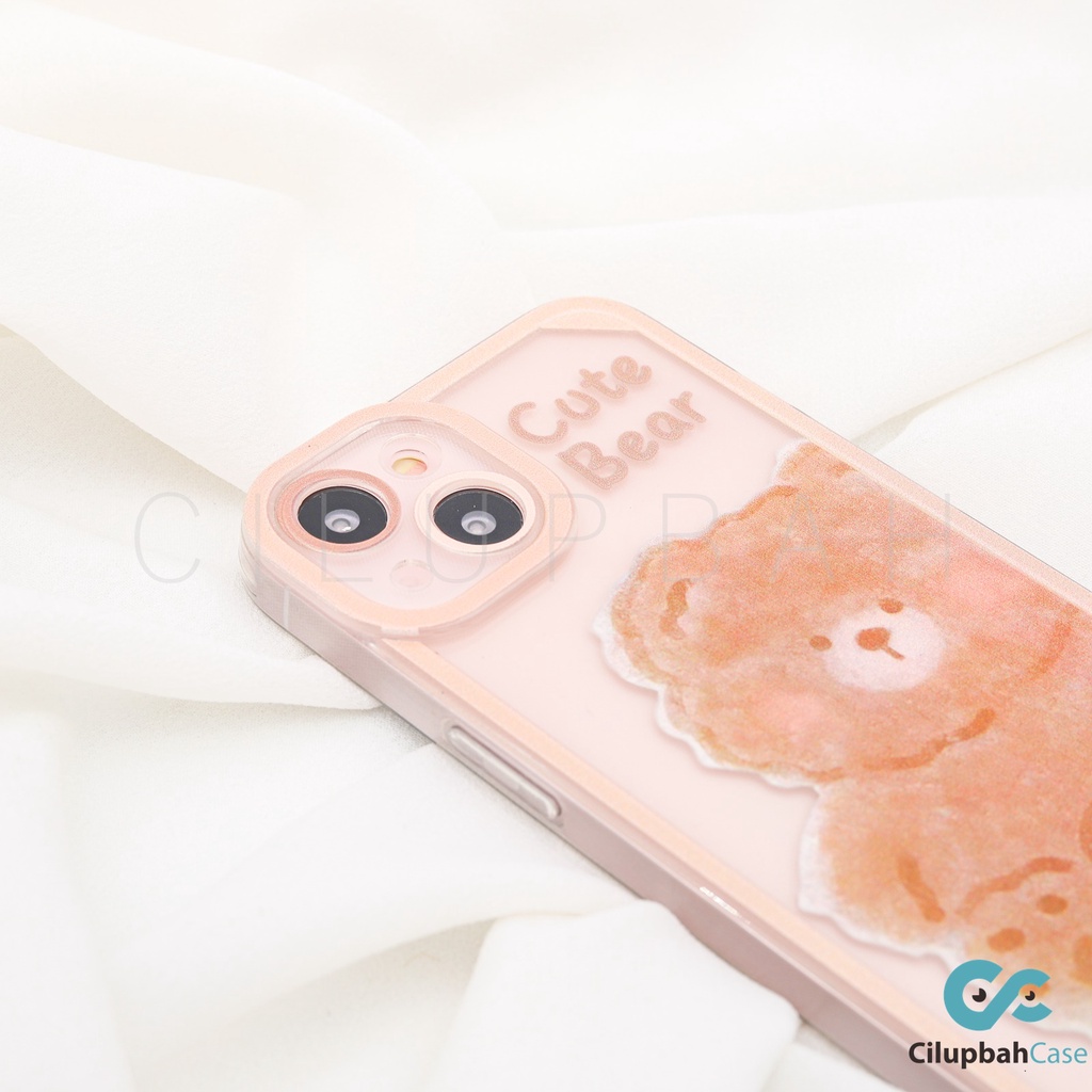 Cute Cartoon Bear Full Lens Cover Soft Case For iPhone 7 8 SE 7+ 8+ X XR XS 11 12 13 Mini Pro Max