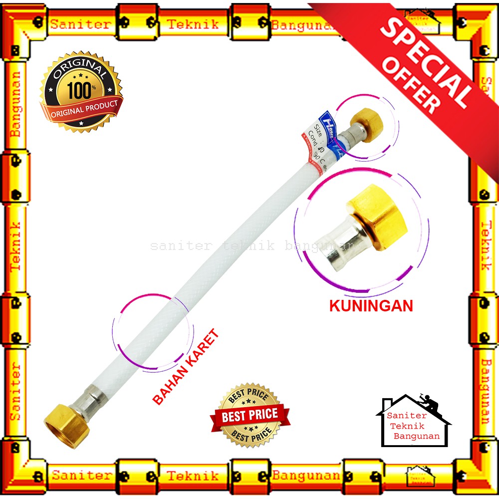 Selang Anyam Flexibel 30 40 50 60 Cm House