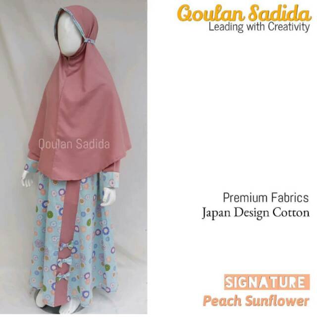 Gamis anak katun jepang qoulan sadida