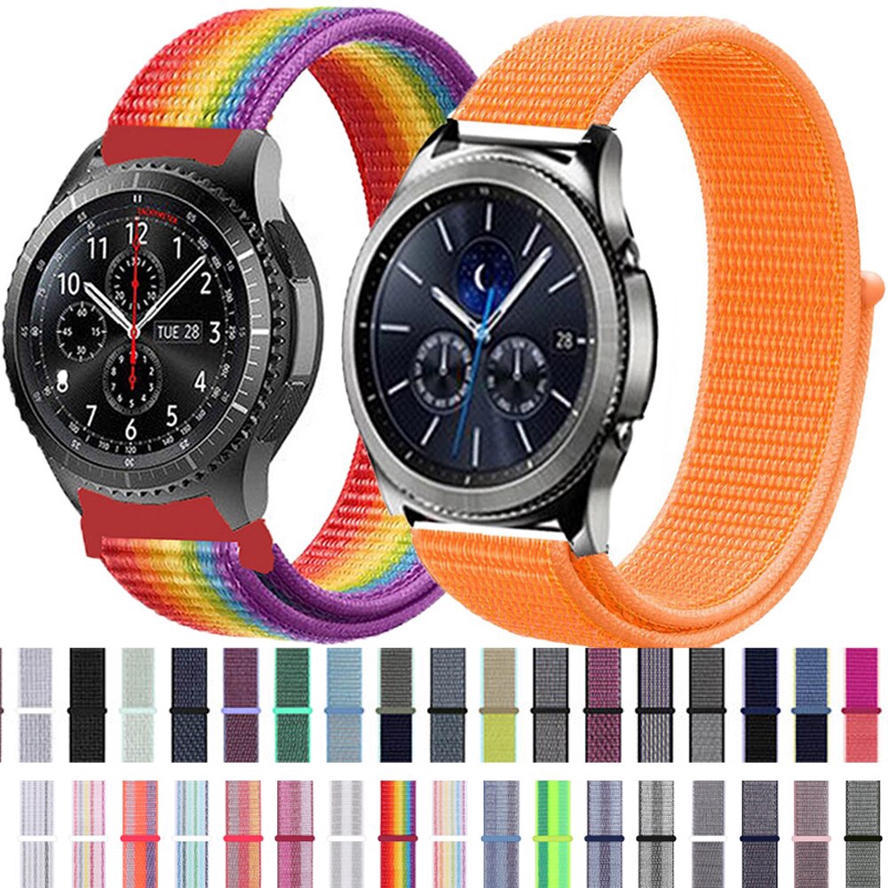 Strap Smartwatch Bahan Nilon Ukuran 22 20mm Untuk Samsung