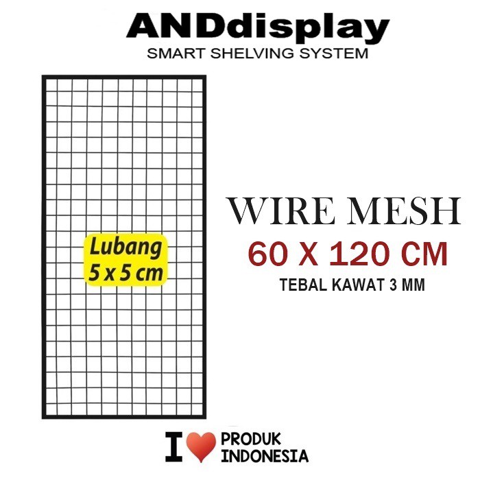 WIRE GRID MESH 60 X 120 CM - KAWAT JARING KOTAK - RAM DINDING BINGKAI